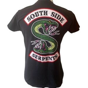 Riverdale‎ south side snake logo graphic black t-shirt women Small